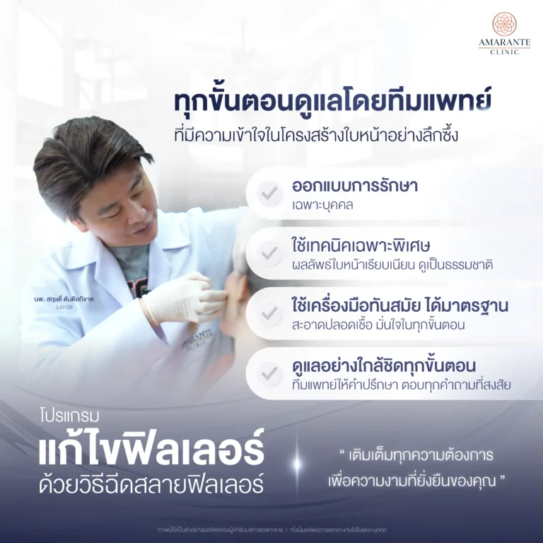 ฉีดสลายฟิลเลอร์ ที่ไหนดี ? ทำไมต้องที่ Amarante Clinic