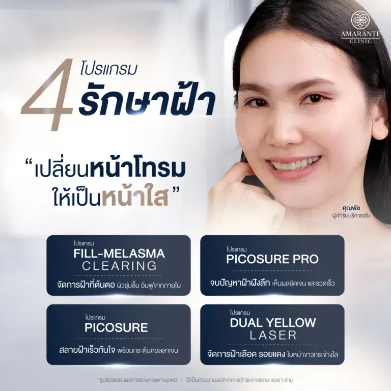 โปรแกรมฉีดฝ้า กับ โปรแกรมเลเซอร์​ฝ้า ยอดนิยม