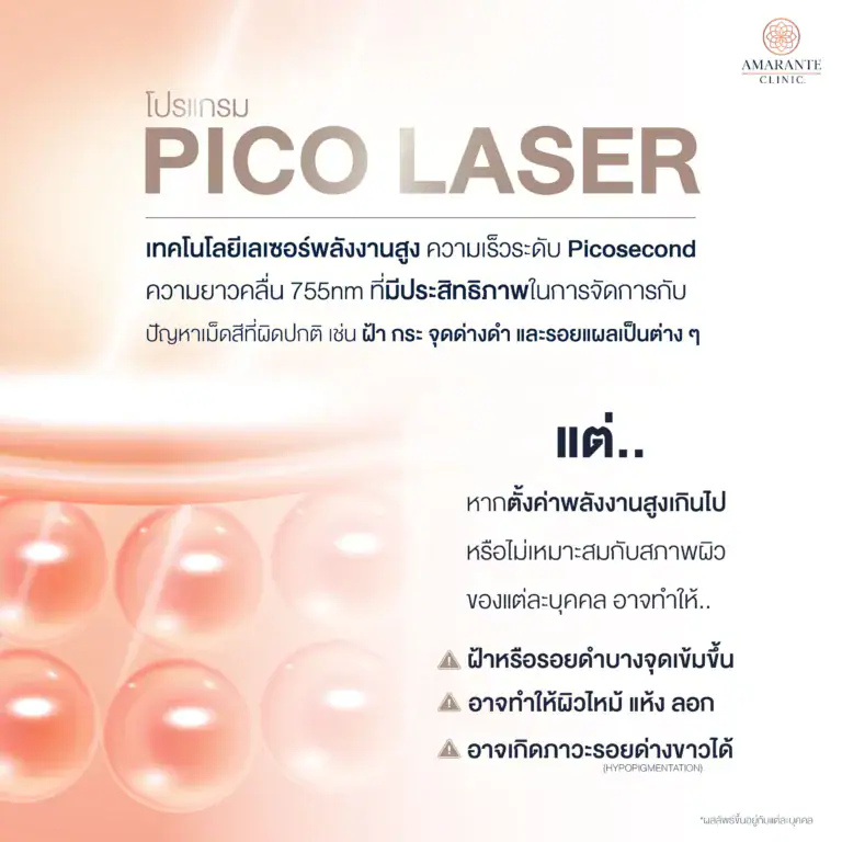 Pico Laser ข้อเสียและผลข้างเคียง