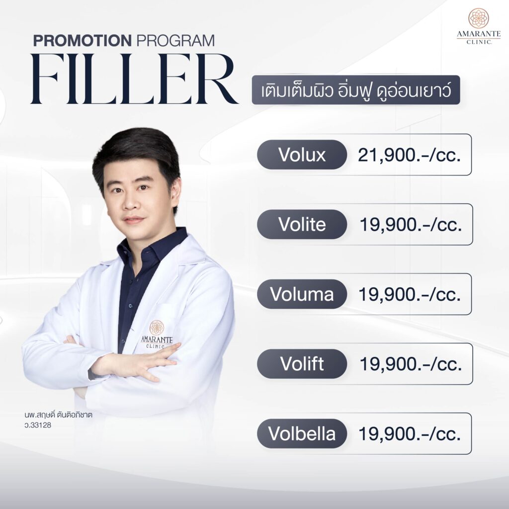 ภาพราคาโปรโมชันโปรแกรมฉีดฟิลเลอร์ฟิลเลอร์โดย หมอต้น