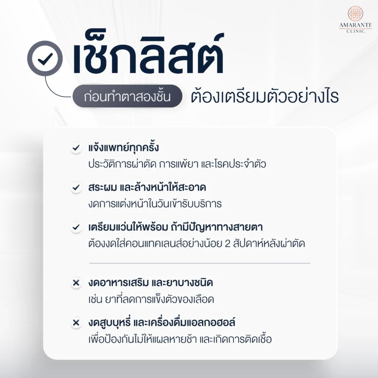 ก่อนศัลยกรรมตาสองชั้นควรเตรียมตัวอย่างไร