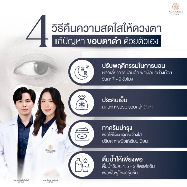 4 วิธีแก้ขอบตาดำที่ทำได้ด้วยตัวเอง