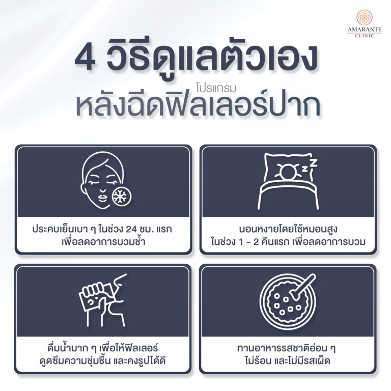 หลังฉีดฟิลเลอร์ปาก ควรดูแลตัวเองอย่างไร?
