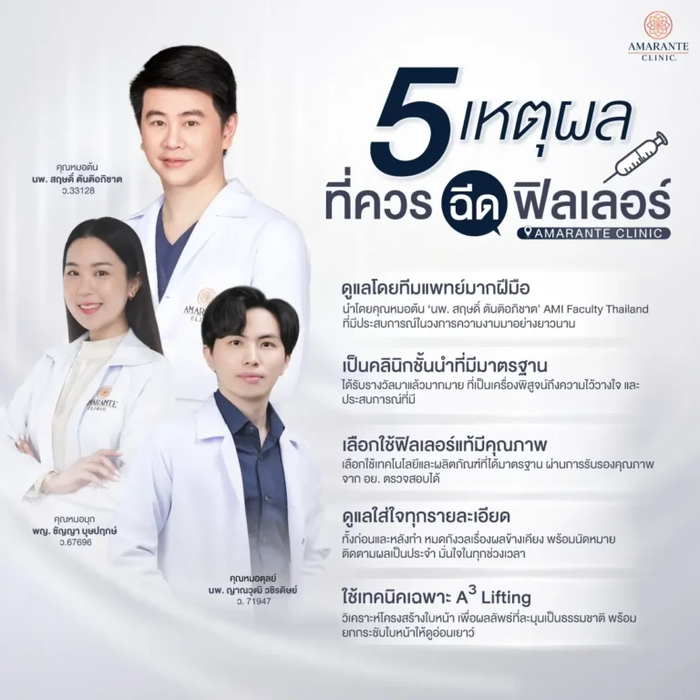 ทำไมต้องฉีดฟิลเลอร์ที่ Amarante Clinic