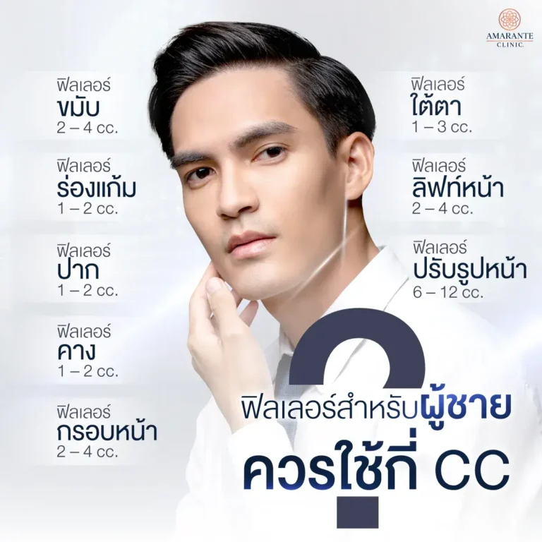 ฟิลเลอร์สำหรับผู้ชาย ควรฉีดจุดไหนบ้าง ใช้กี่ CC ให้ดูเป็นธรรมชาติ