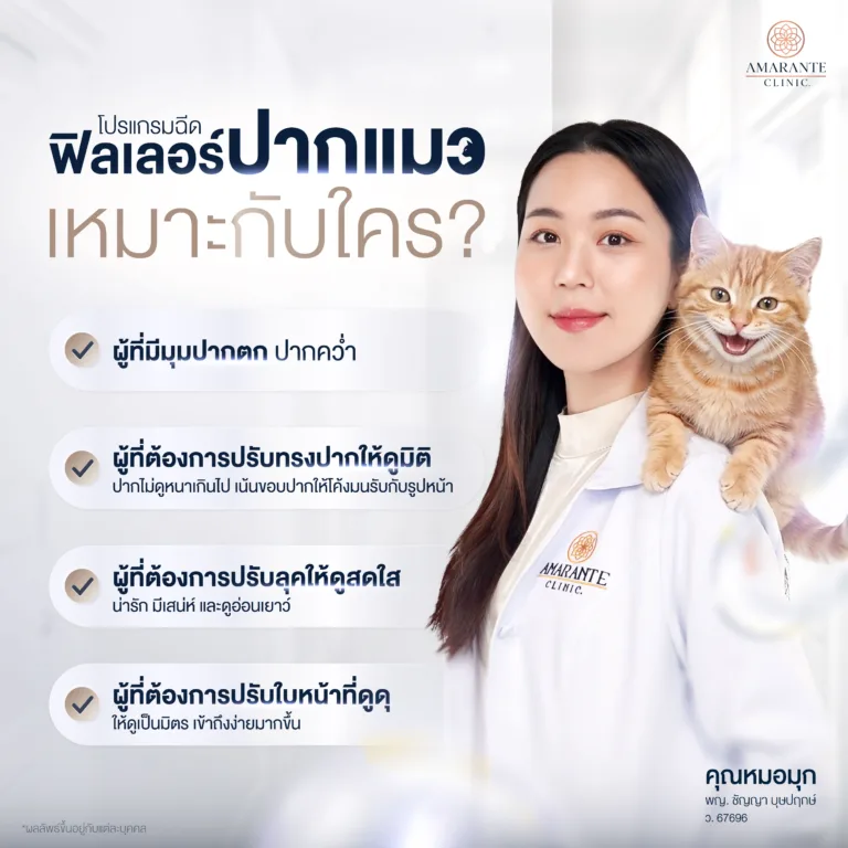 ฉีดฟิลเลอร์ปากแมวเหมาะกับใคร?
